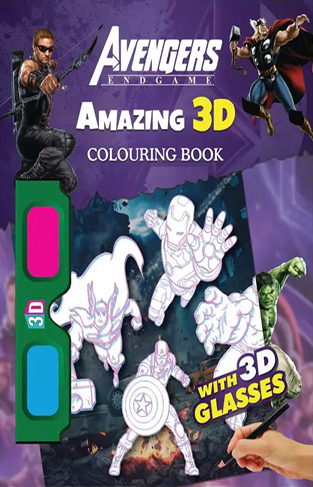 Avengers Endgame Amazing 3D Colouring Book